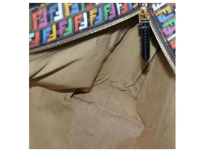 FENDI Zucchino Canvas Tote Bag Multicolor Gold - vista 19