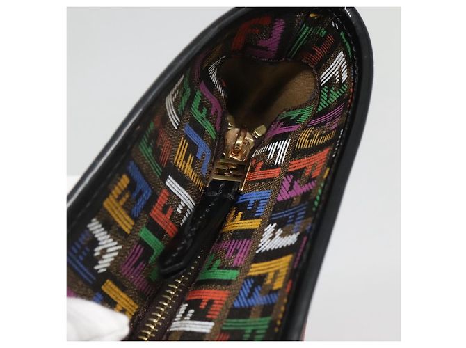 FENDI Zucchino Canvas Tote Bag Multicolor Gold - vista 9