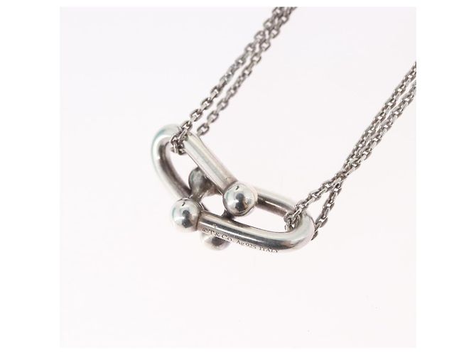 Tiffany & Co TIFFANY&Co. Hardware Double Link Necklace Ag925 Silver - vista 10
