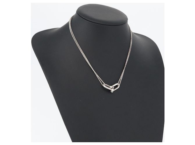 Tiffany & Co TIFFANY&Co. Hardware Double Link Necklace Ag925 Silver - vista 18