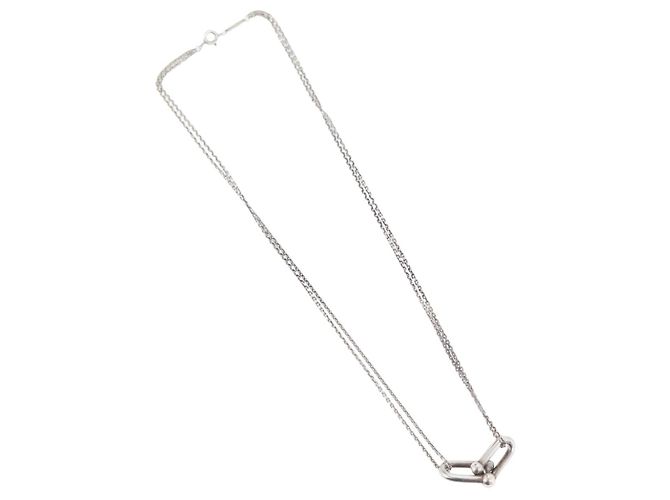 Tiffany & Co TIFFANY&Co. Hardware Double Link Necklace Ag925 Silver - vista 2