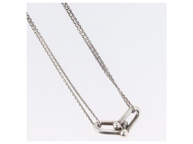 Tiffany & Co TIFFANY&Co. Hardware Double Link Necklace Ag925 Silver - vista 4