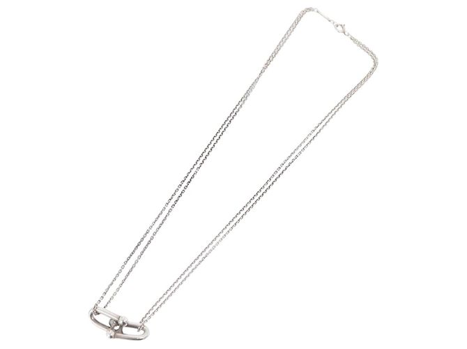 Tiffany & Co TIFFANY&Co. Hardware Double Link Necklace Ag925 Silver - vista 9