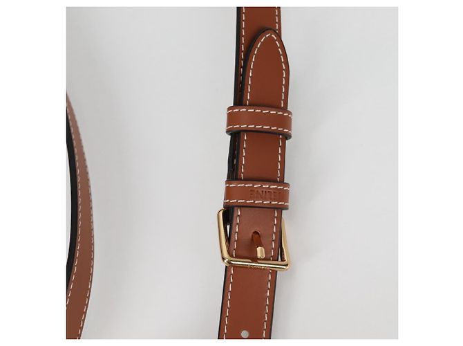 Céline CELINE Triomphe Small Bucket Shoulder Bag PVC Leather Black Gold - vista 8