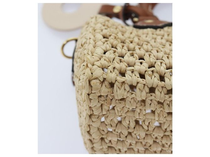 LOUIS VUITTON Nano Speedy Hand Bag Raffia Leather Beige M83525 LV - vista 15