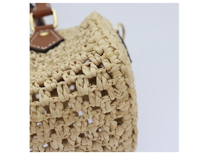 LOUIS VUITTON Nano Speedy Hand Bag Raffia Leather Beige M83525 LV - vista 16