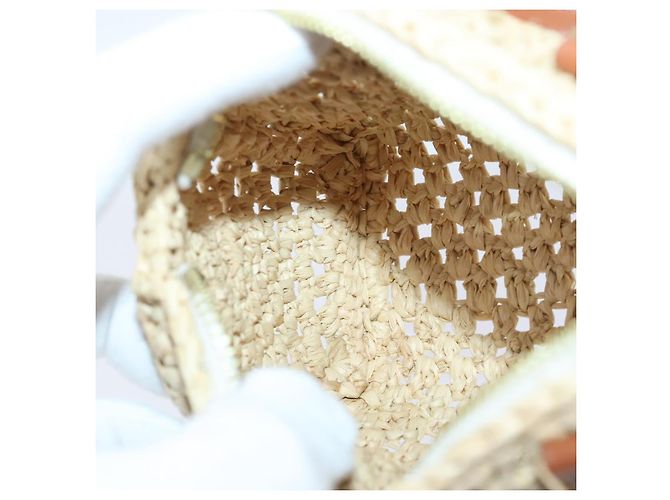 LOUIS VUITTON Nano Speedy Hand Bag Raffia Leather Beige M83525 LV - vista 21