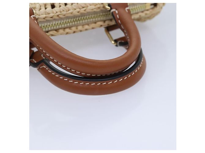 LOUIS VUITTON Nano Speedy Hand Bag Raffia Leather Beige M83525 LV - vista 7