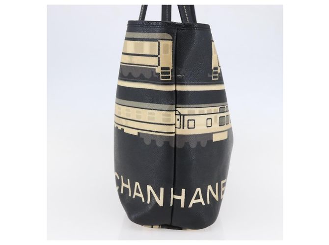 CHANEL Central Station Tote Bag PVC Canvas Black Silver CC - Ansicht 4