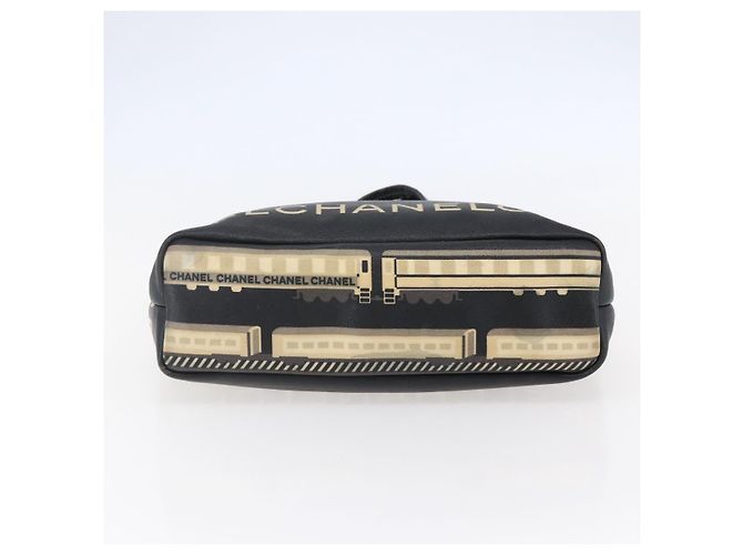 CHANEL Central Station Tote Bag PVC Canvas Black Silver CC - Ansicht 5