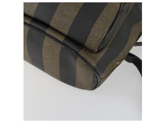 FENDI Pecan Canvas Backpack PVC Brown Black gold - vista 15