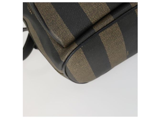 FENDI Pecan Canvas Backpack PVC Brown Black gold - vista 16