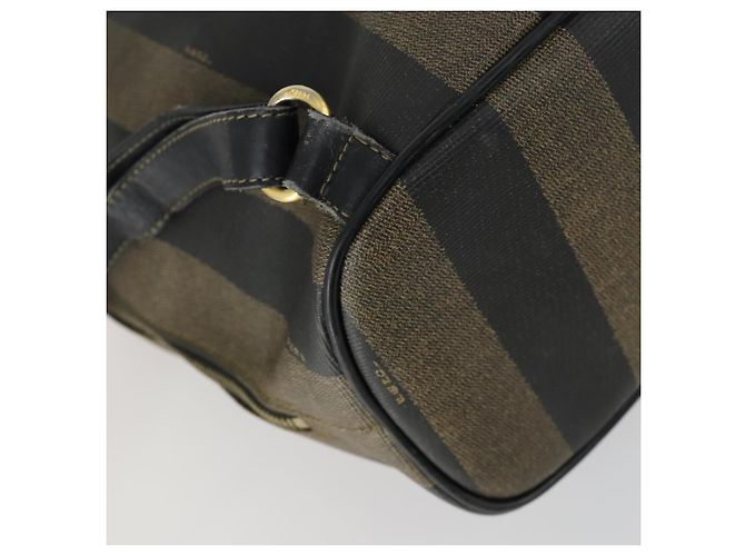 FENDI Pecan Canvas Backpack PVC Brown Black gold - vista 18