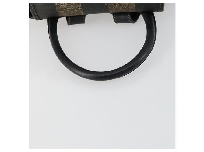 FENDI Pecan Canvas Backpack PVC Brown Black gold - vista 7