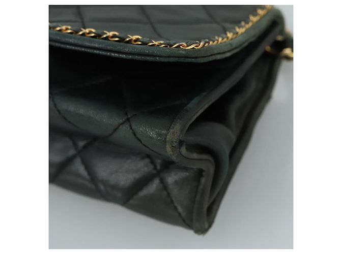 CHANEL Chain Shoulder Bag Leather Black CC - vista 15