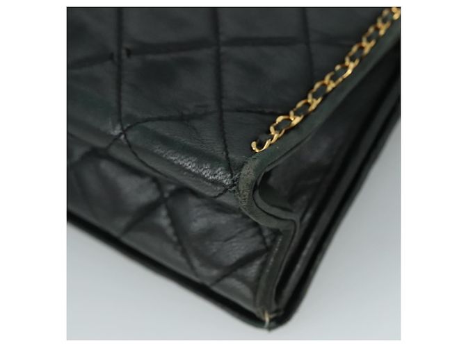 CHANEL Chain Shoulder Bag Leather Black CC - vista 16
