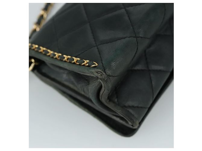 CHANEL Chain Shoulder Bag Leather Black CC - vista 17
