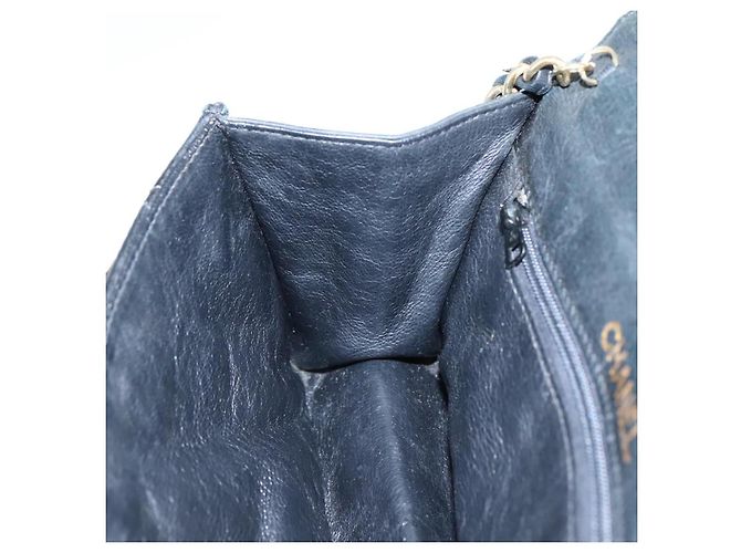 CHANEL Chain Shoulder Bag Leather Black CC - vista 21