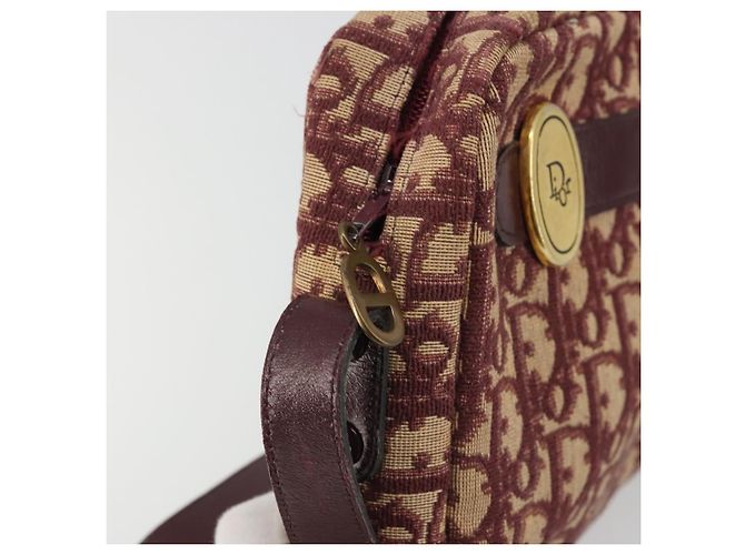 Christian Dior Trotter Canvas Shoulder Bag Red Gold - vista 10