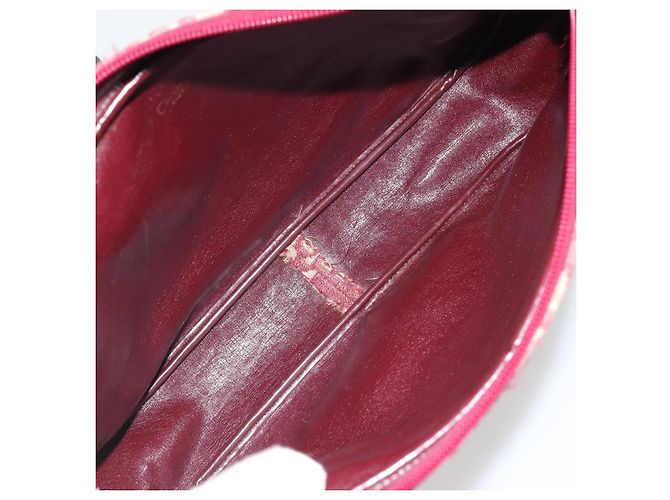 Christian Dior Trotter Canvas Shoulder Bag Red Gold - vista 12