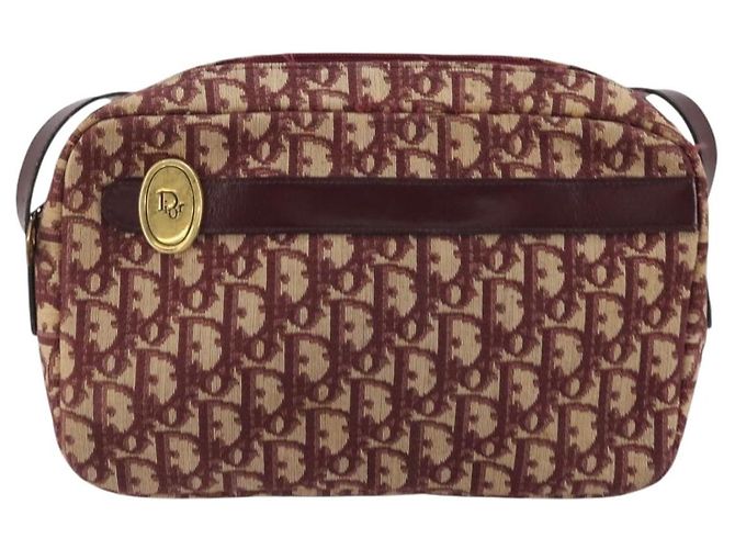 Christian Dior Trotter Canvas Shoulder Bag Red Gold - vista 13