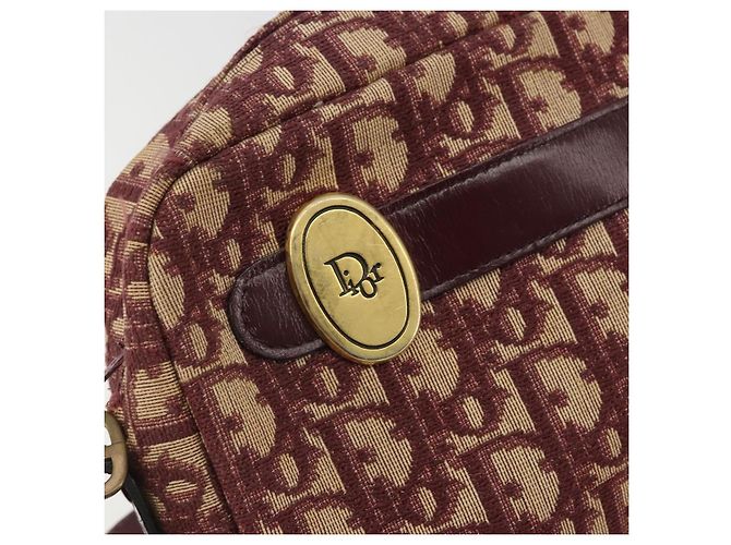 Christian Dior Trotter Canvas Shoulder Bag Red Gold - vista 17