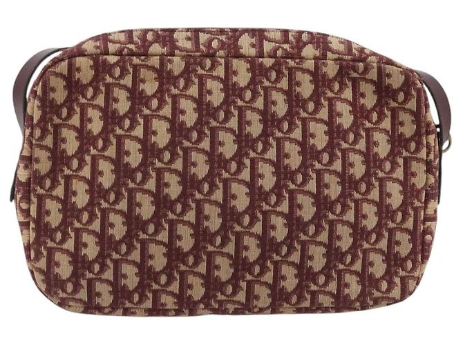Christian Dior Trotter Canvas Shoulder Bag Red Gold - vista 2