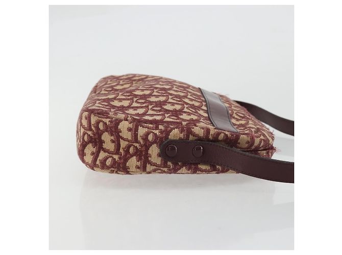Christian Dior Trotter Canvas Shoulder Bag Red Gold - vista 3
