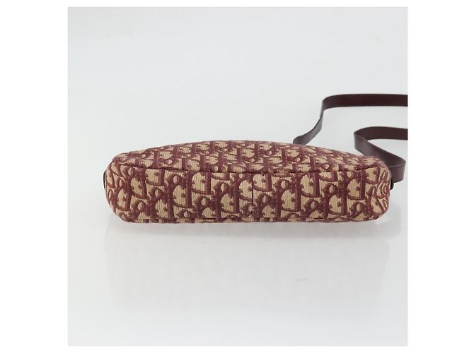 Christian Dior Trotter Canvas Shoulder Bag Red Gold - vista 5