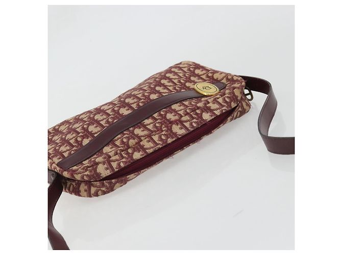 Christian Dior Trotter Canvas Shoulder Bag Red Gold - vista 6