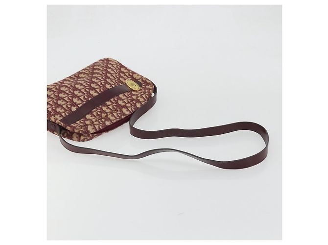 Christian Dior Trotter Canvas Shoulder Bag Red Gold - vista 7