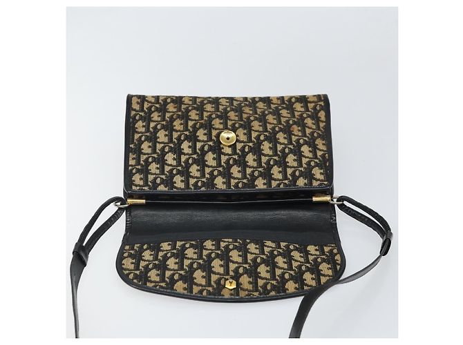 Christian Dior Trotter Canvas Shoulder Bag Navy Gold - vista 10