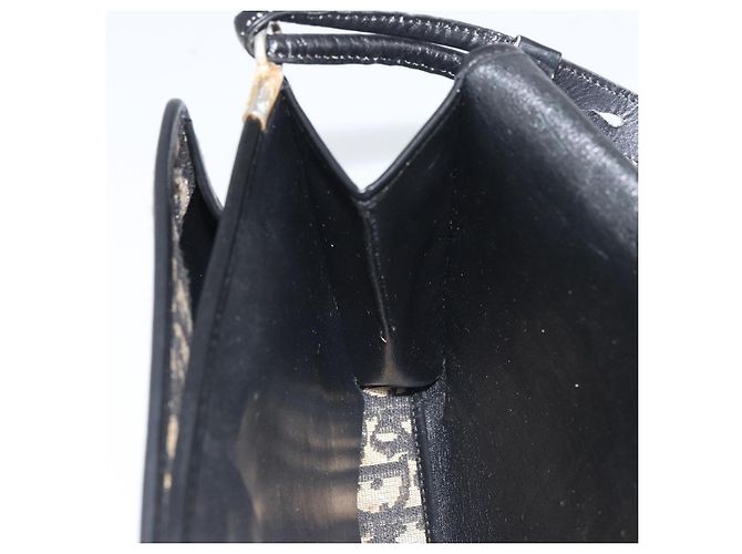 Christian Dior Trotter Canvas Shoulder Bag Navy Gold - vista 19