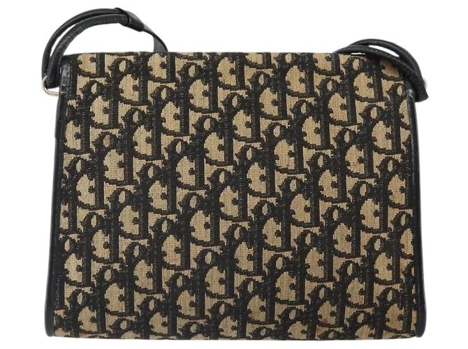 Christian Dior Trotter Canvas Shoulder Bag Navy Gold - vista 2