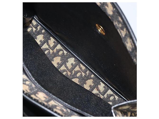 Christian Dior Trotter Canvas Shoulder Bag Navy Gold - vista 20