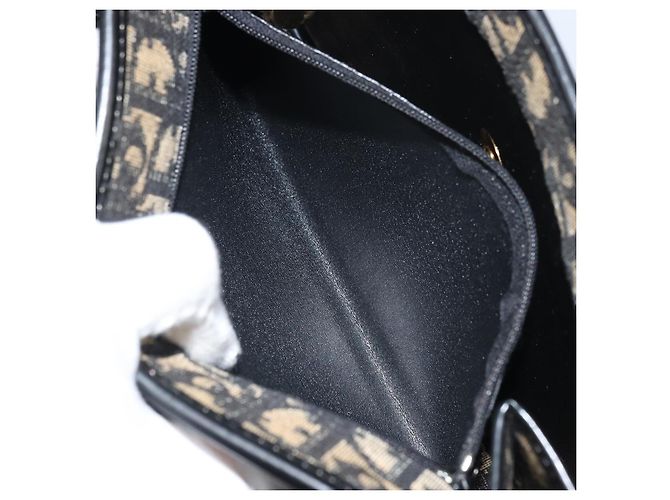Christian Dior Trotter Canvas Shoulder Bag Navy Gold - vista 21