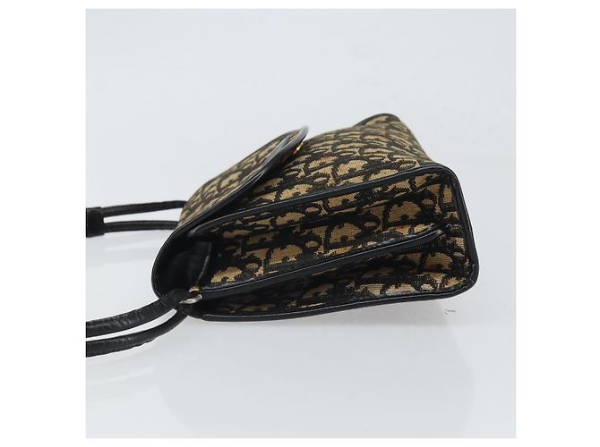 Christian Dior Trotter Canvas Shoulder Bag Navy Gold - vista 4