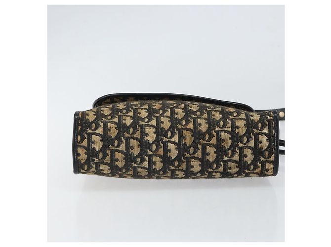 Christian Dior Trotter Canvas Shoulder Bag Navy Gold - vista 5