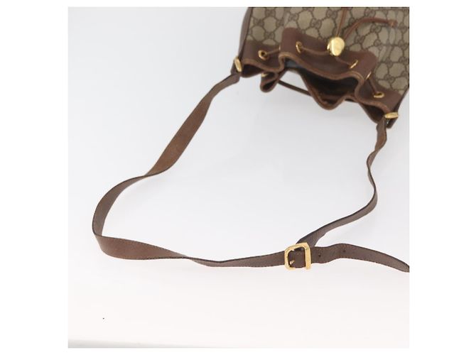 GUCCI GG Supreme Shoulder Bag PVC Beige Gold - vista 7