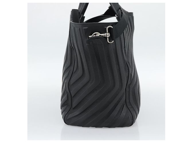 BALENCIAGA Car Hand Bag Leather 2way Black Silver 679461 - vista 4