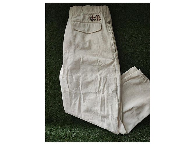 Moncler Baumwollhose Creme Beige - Ansicht 14