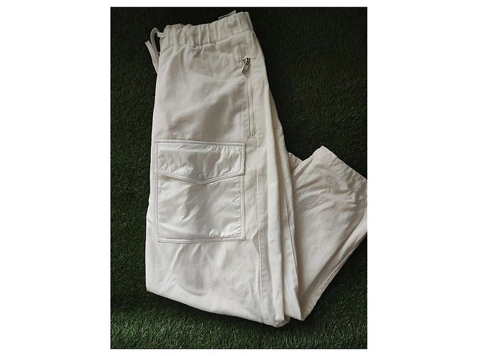 Moncler Baumwollhose Creme Beige - Ansicht 15