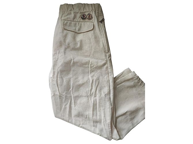 Moncler Baumwollhose Creme Beige - Ansicht 2