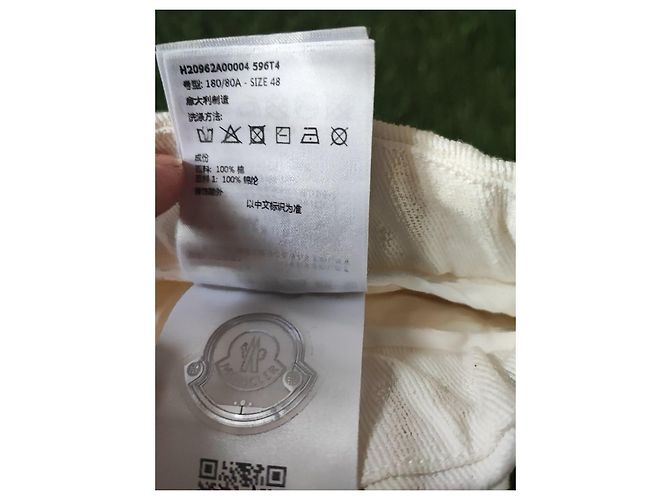 Moncler Baumwollhose Creme Beige - Ansicht 20