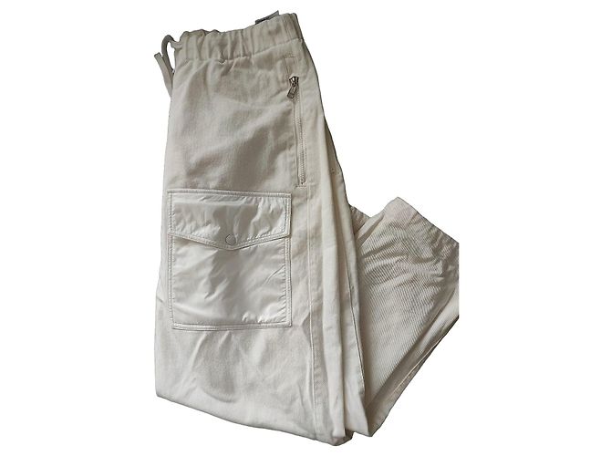 Moncler Baumwollhose Creme Beige - Ansicht 3