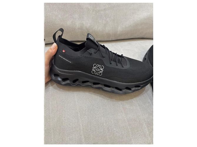 Loewe Schwarze Mesh-Sneaker mit Logo - Ansicht 5
