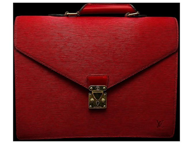 Porte-documents Louis Vuitton Epi Cuir Rouge - vue 10