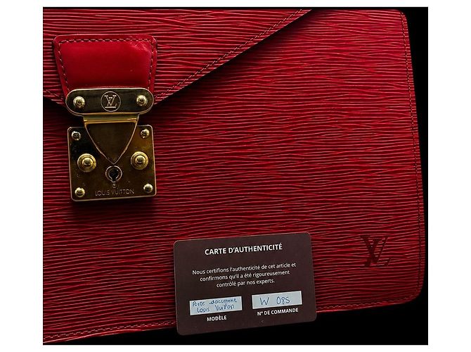 Porte-documents Louis Vuitton Epi Cuir Rouge - vue 12