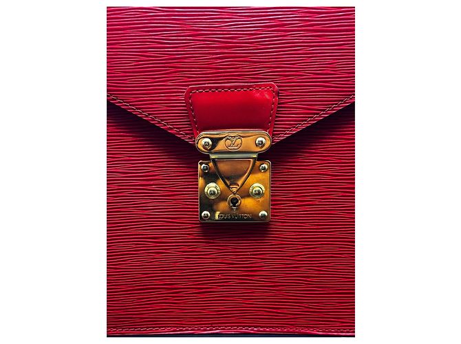 Porte-documents Louis Vuitton Epi Cuir Rouge - vue 17