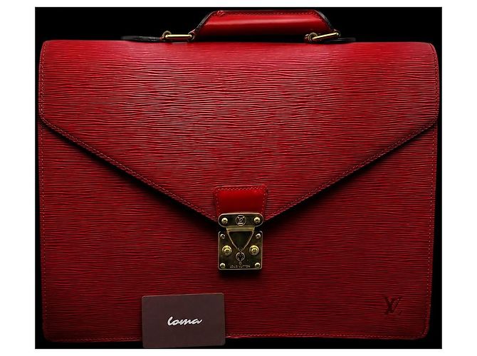 Porte-documents Louis Vuitton Epi Cuir Rouge - vue 9